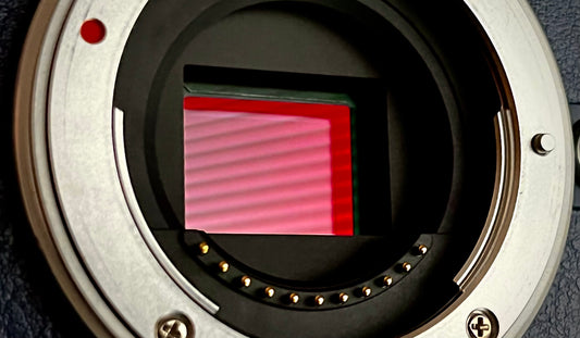 Close-up of a micro four thirds sensor